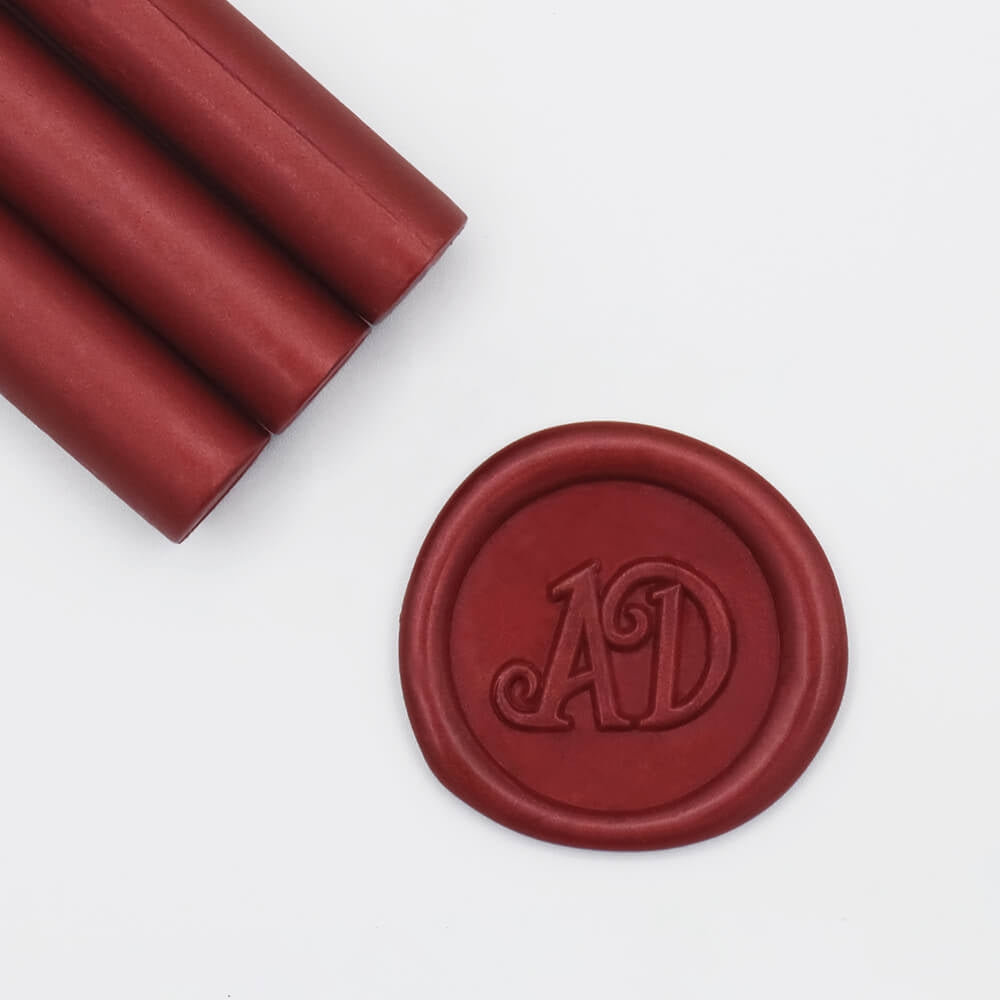 Burgundy Initial Monogram Wax Seal - Letter M (set of 10) Marketplace Wax  Seals by undefined