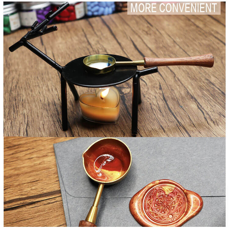 Clzemo Electric Wax Seal Warmer Furnace with Melting Spoon, Wax Seal Spoon  Holder for Sealing Envelopes