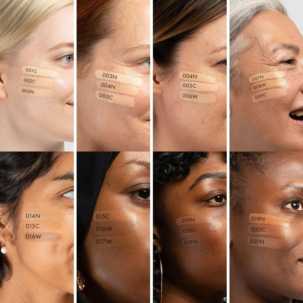 concealer face swatches