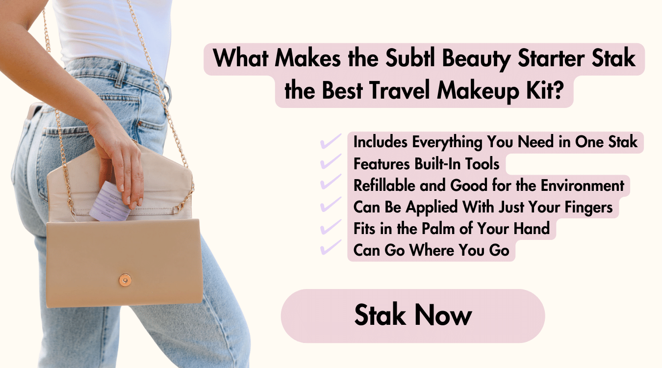 Try Subtl Beauty's best travel makeup kit because it has everything you need, is compact, fits in the palm of your hand, and more.