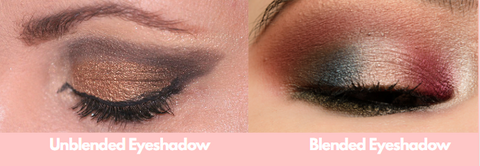 Comparison of Blended and Unblended Eyeshadow