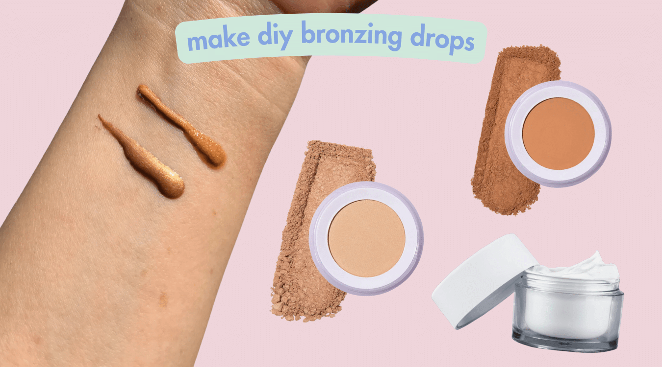 make diy bronzing drops using moisturizer and subtl beauty's travel makeup sets that can be customized to include bronzer
