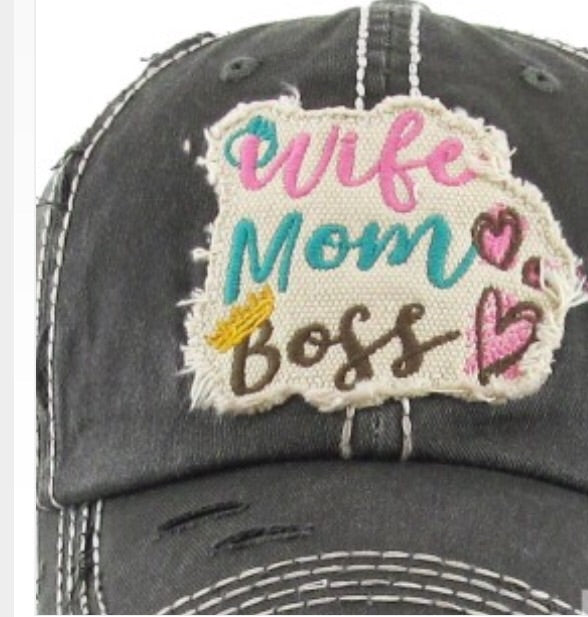 Wife Mom Boss hat – Love Ava Boutique