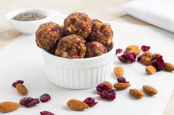 Coconut Butter, Date & Cranberry Energy Balls