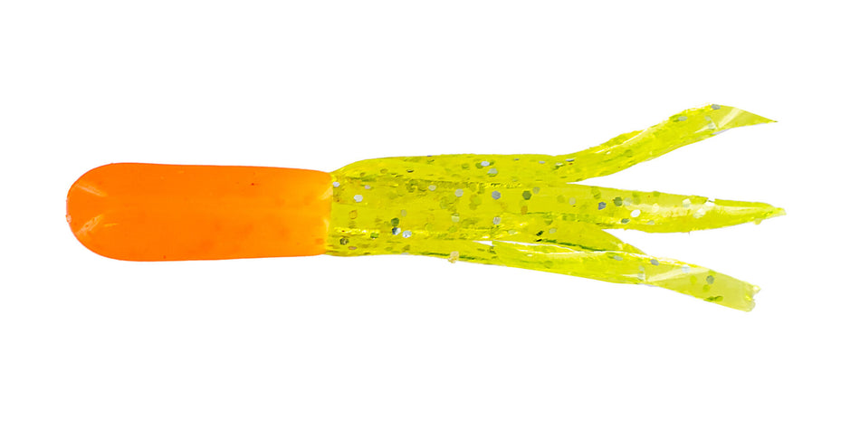 Big Bite Baits Crappie Tube 1.5 10pk - Orange/Chartreuse Sparkle –  Sportsman's Outfitters