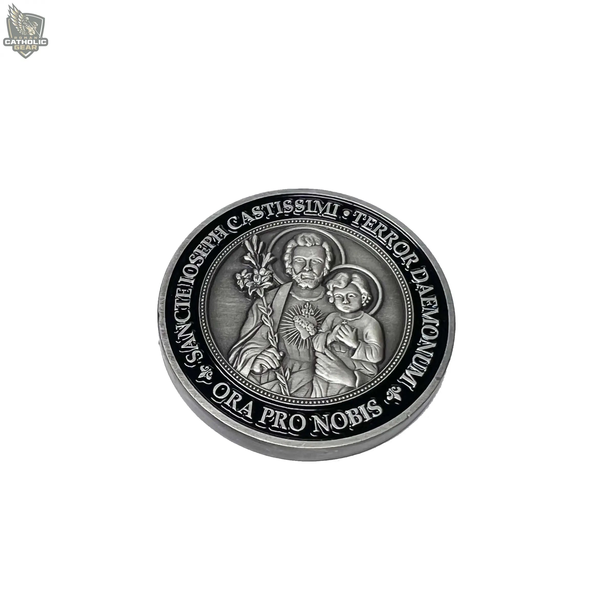 St. Joseph Strong Challenge Coin Roman Catholic Gear