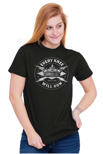 Every Knee Will Bow Heavy Cotton Tee |Christian Strong