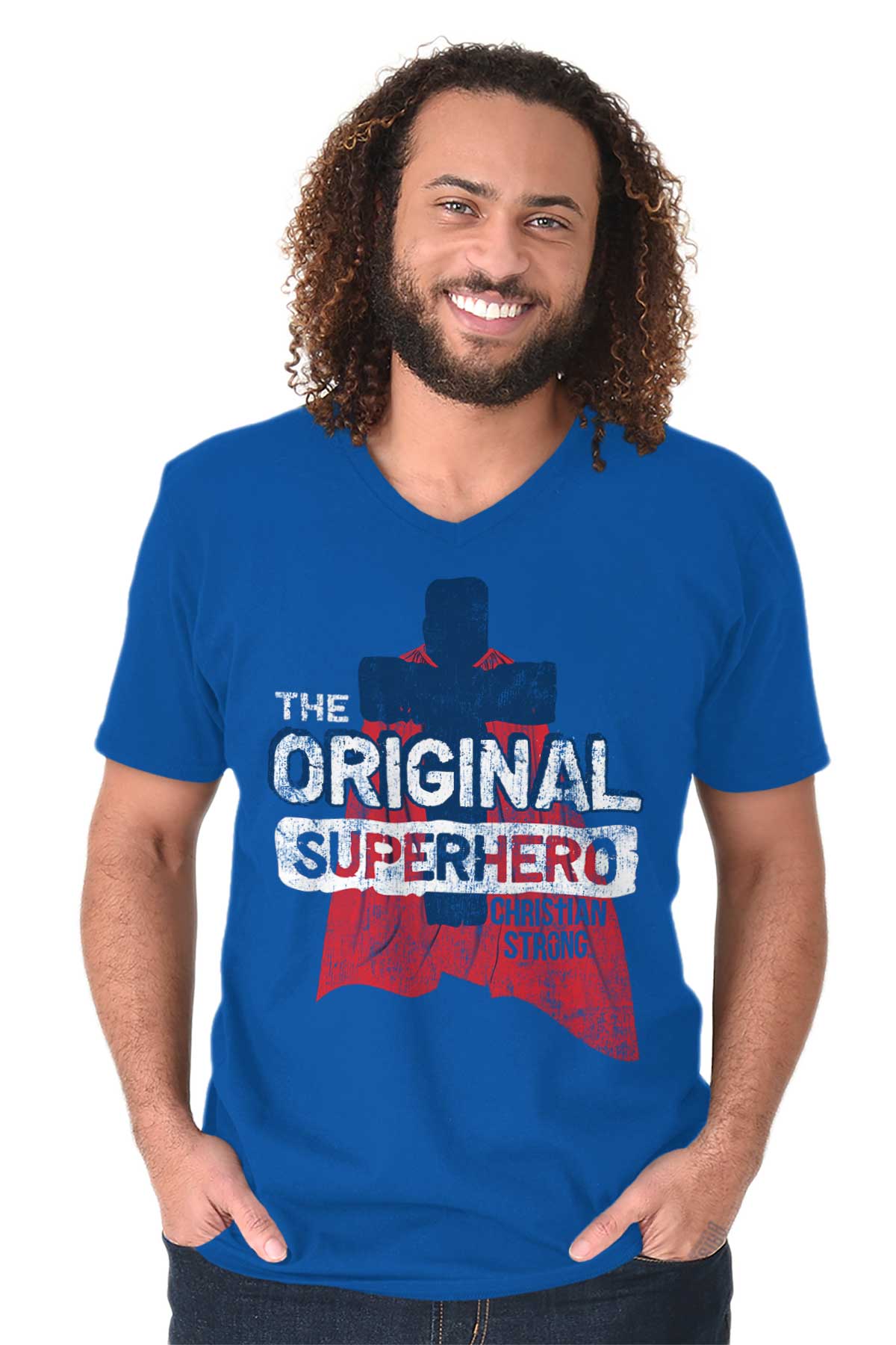 Original Superhero V-Neck Tee | – Christian Strong