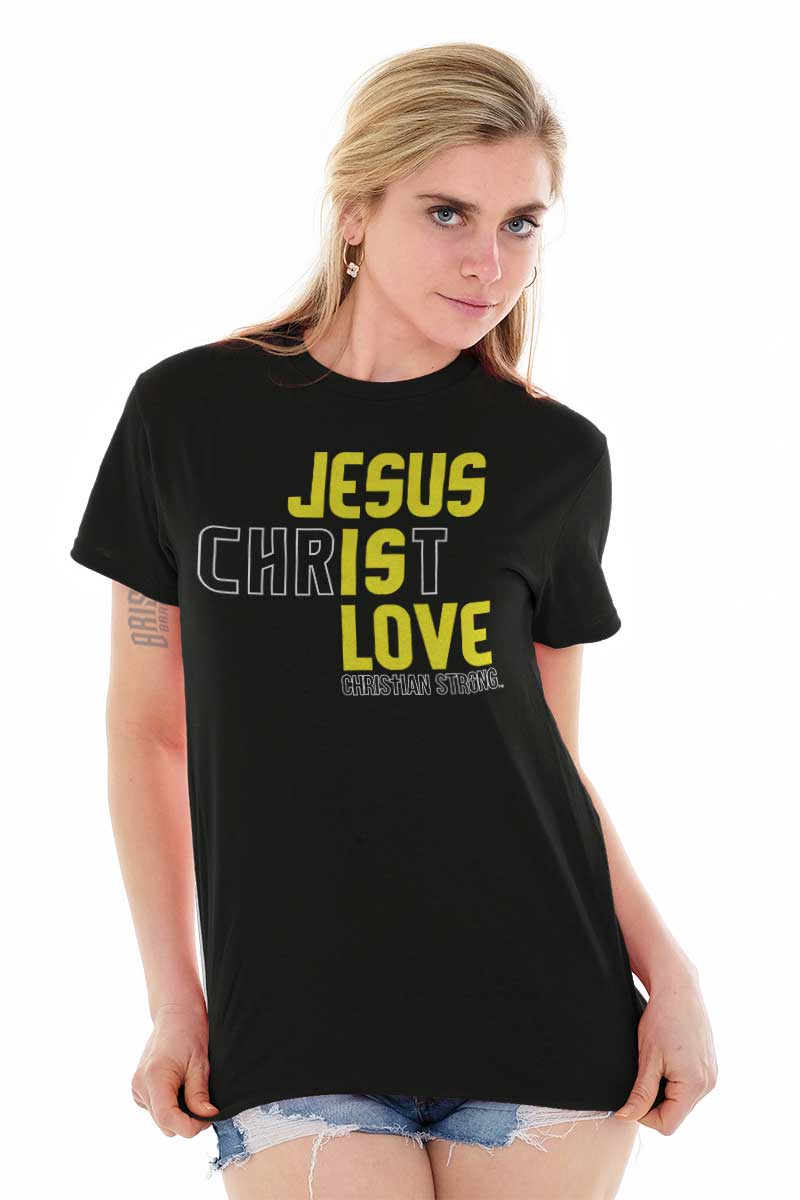 Jesus Christ is Love Heavy Cotton Tee | – Christian Strong