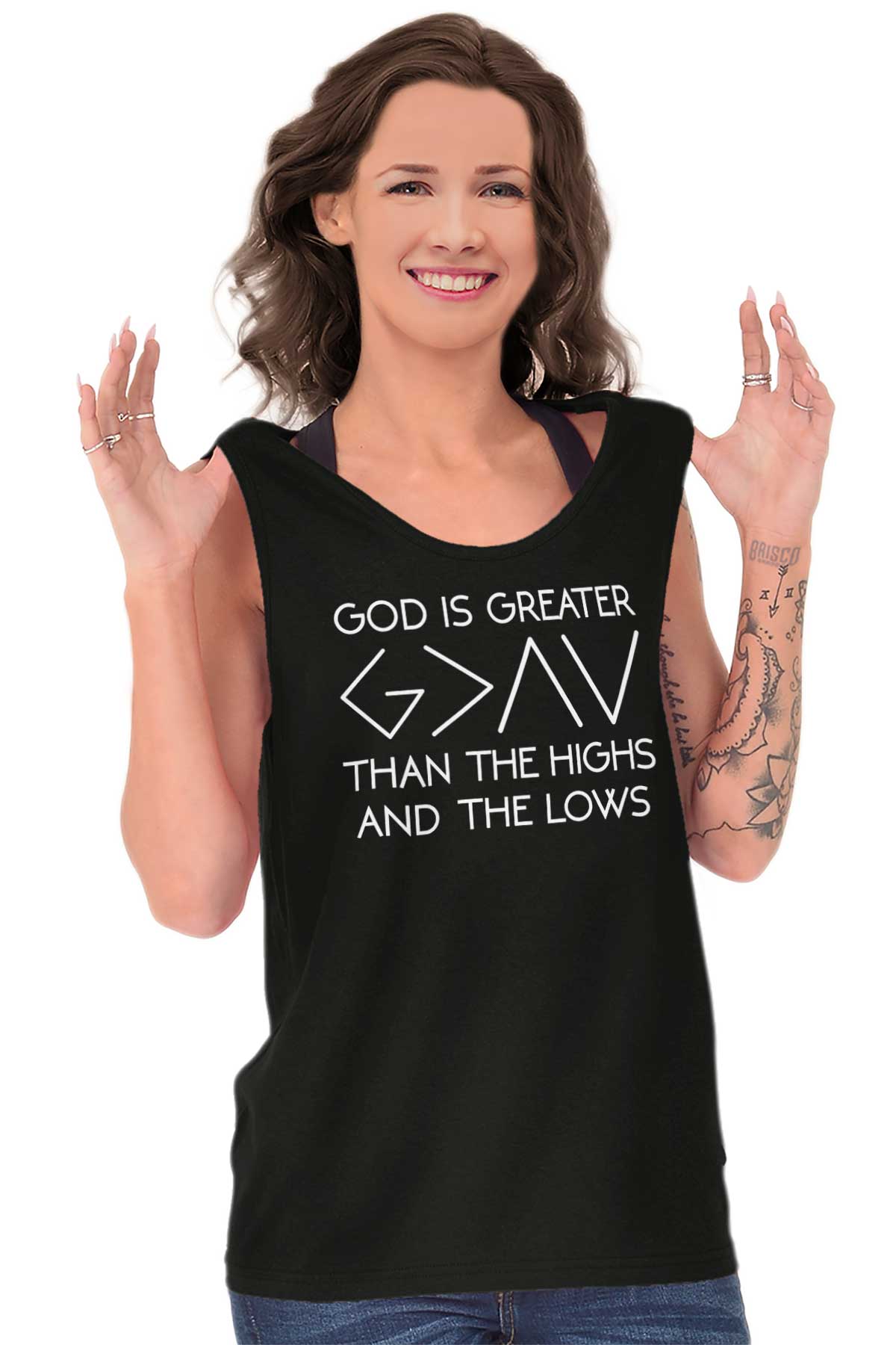 God Is Greater Tank Top Ultra Cotton | – Christian Strong