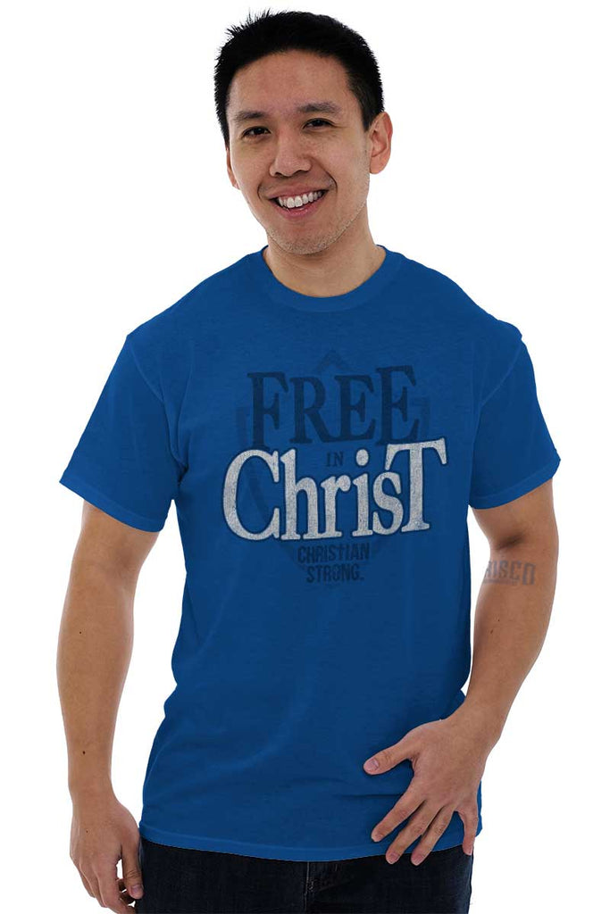 Free In Christ Jesus Heavy Cotton Tee | – Christian Strong