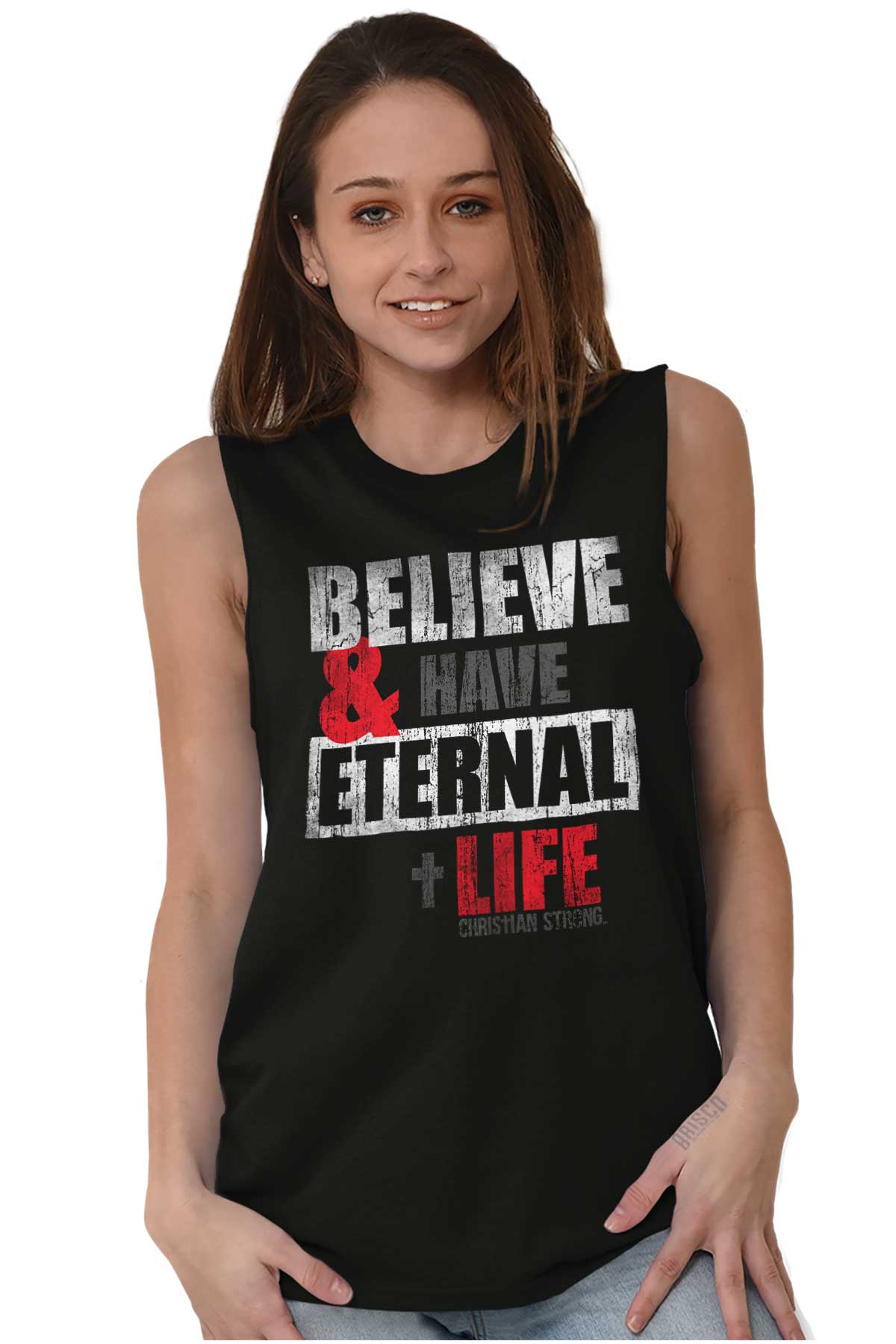 Have Eternal Life Sleeveless Tee | – Christian Strong