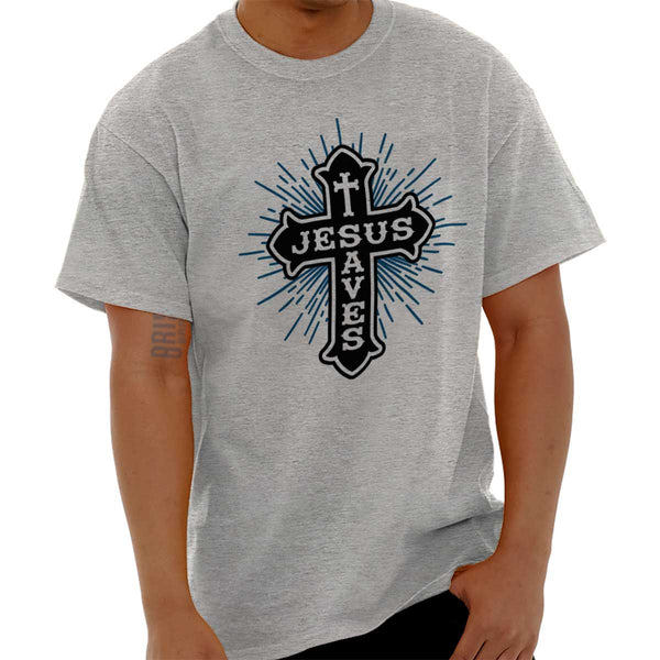 Jesus Christ Saves Heavy Cotton Tee | – Christian Strong