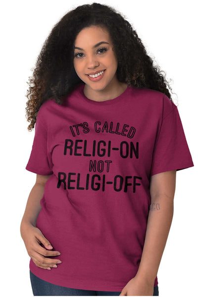 Religi-on Not Religi-off Heavy Cotton Tee | – Christian Strong