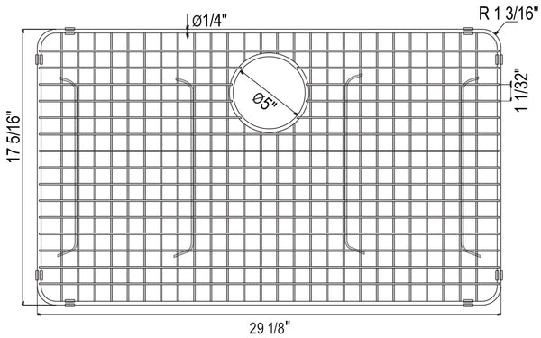 rohl WSGRSS3018SS bottom sink grid