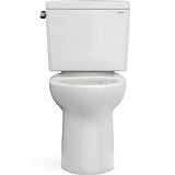 TOTO CST775CSFG#11 Drake Two-Piece Rounded Toilet with CEFIONTECT and 1.6 GPF Tornado Flush, Colonial White