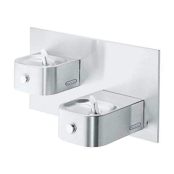 Elkay EDFP217C Soft Sides Bi-Level Fountain Non-Filtered Non-Refrigerated in Stainless Steel