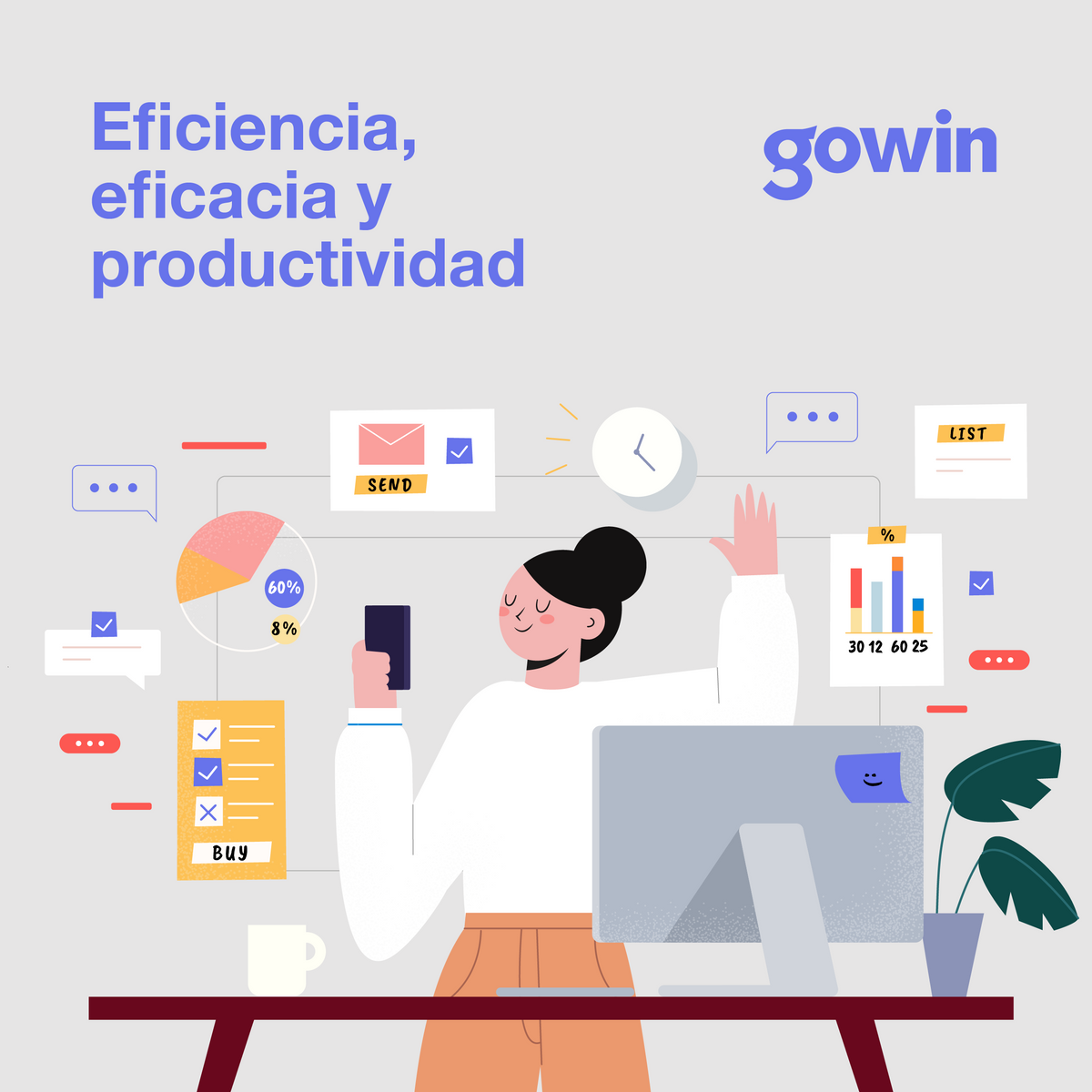 EFICIENCIA, EFICACIA Y PRODUCTIVIDAD EN UNA EMPRESA  gowin