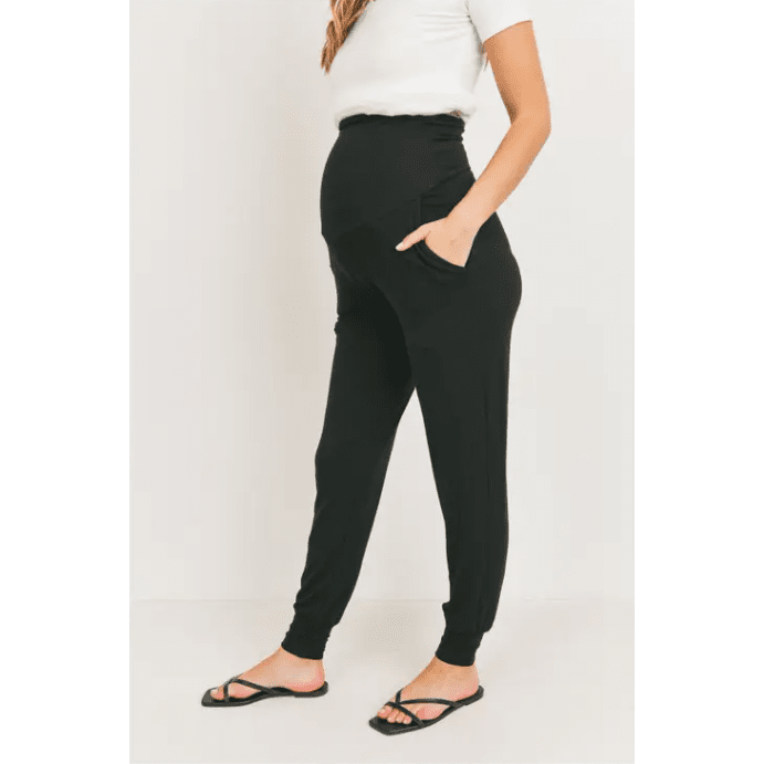 Ripe Maternity Super Soft Scuba Jogger- Black - Momease Baby Boutique