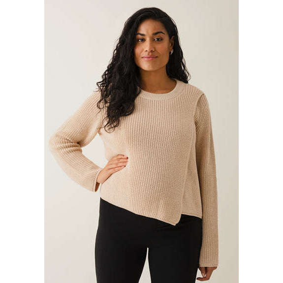 Oversized wool sweater with nursing access, Maternity top / Nursing top