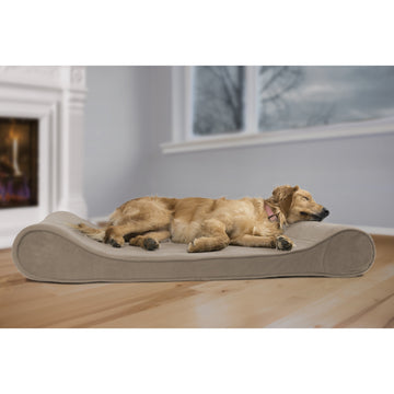 dog bed orthopedic contoured pets microvelvet