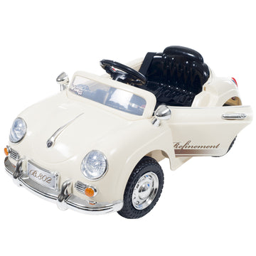 kids toys white sports car battery powered