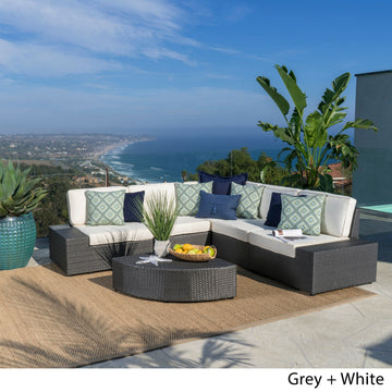 patio furniture wicker outdoor sofa 6pcs