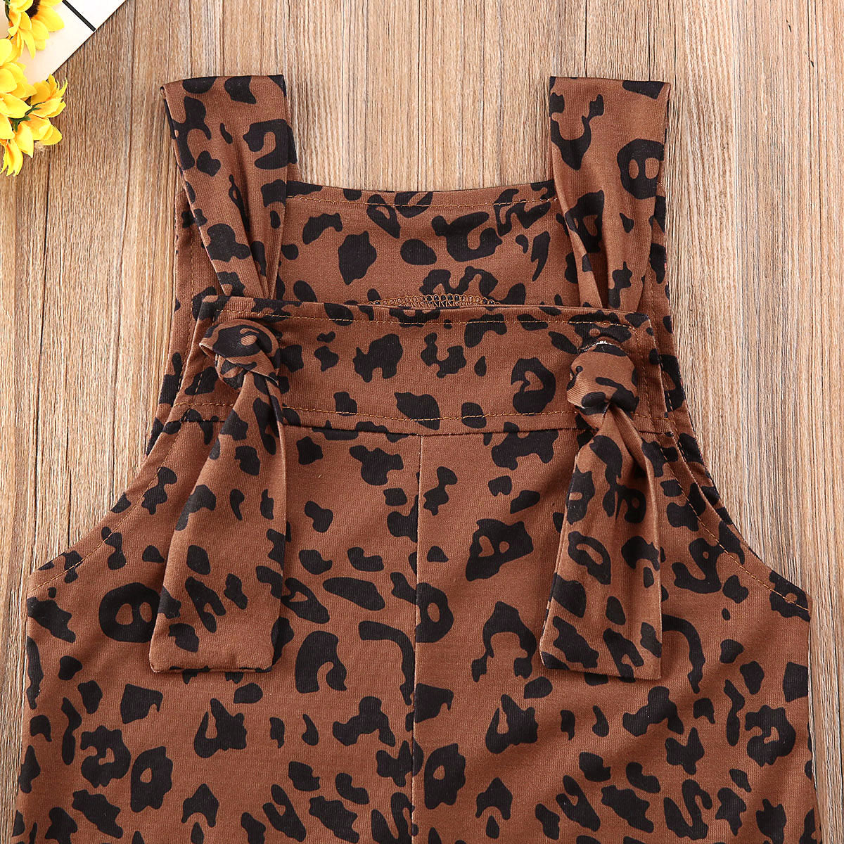 leopard overall dress