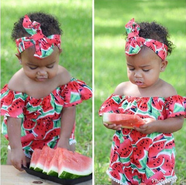 watermelon baby romper