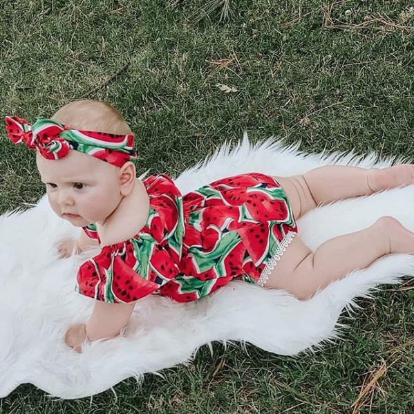 watermelon baby romper