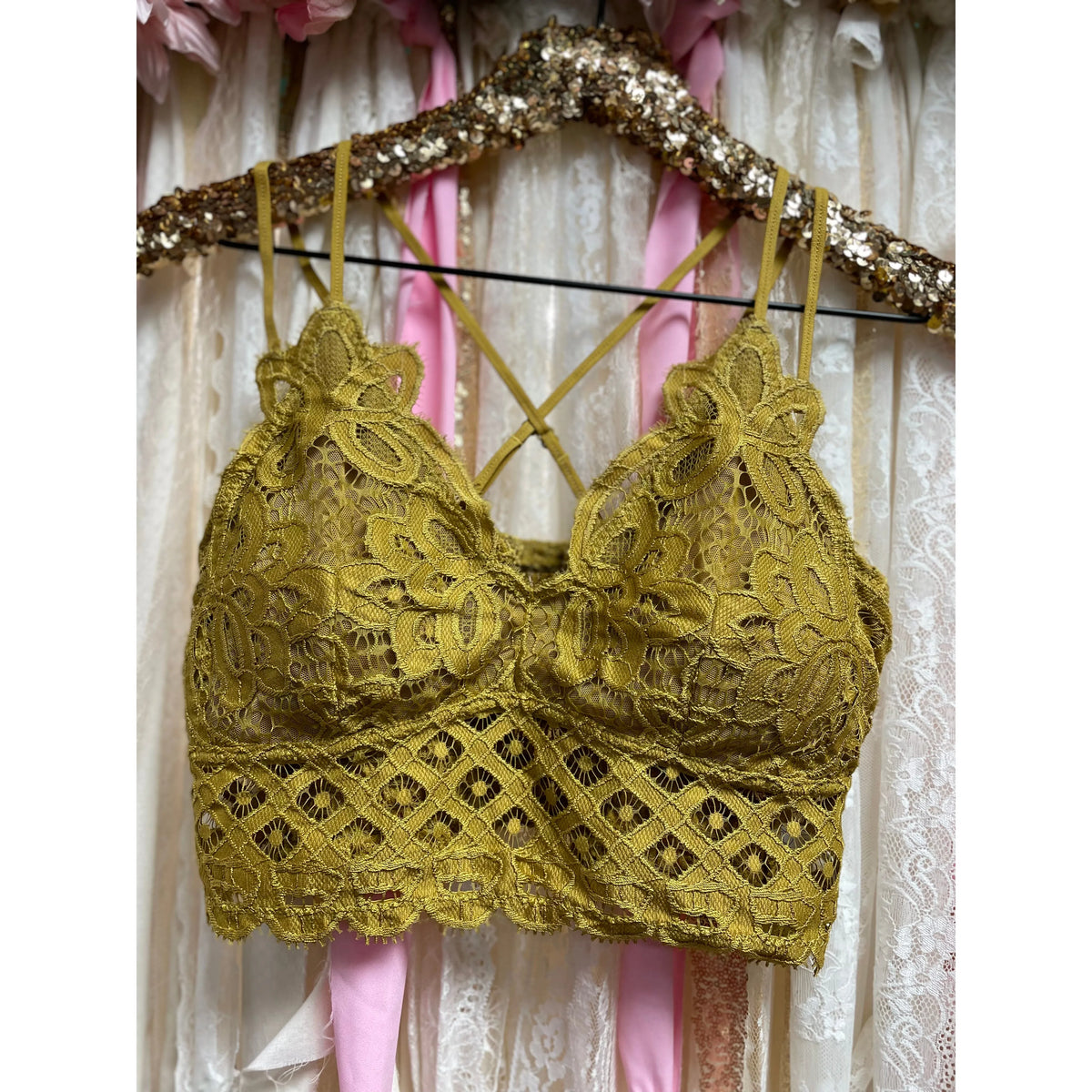 Lavender Lace Bralette – Rhinestone Gal