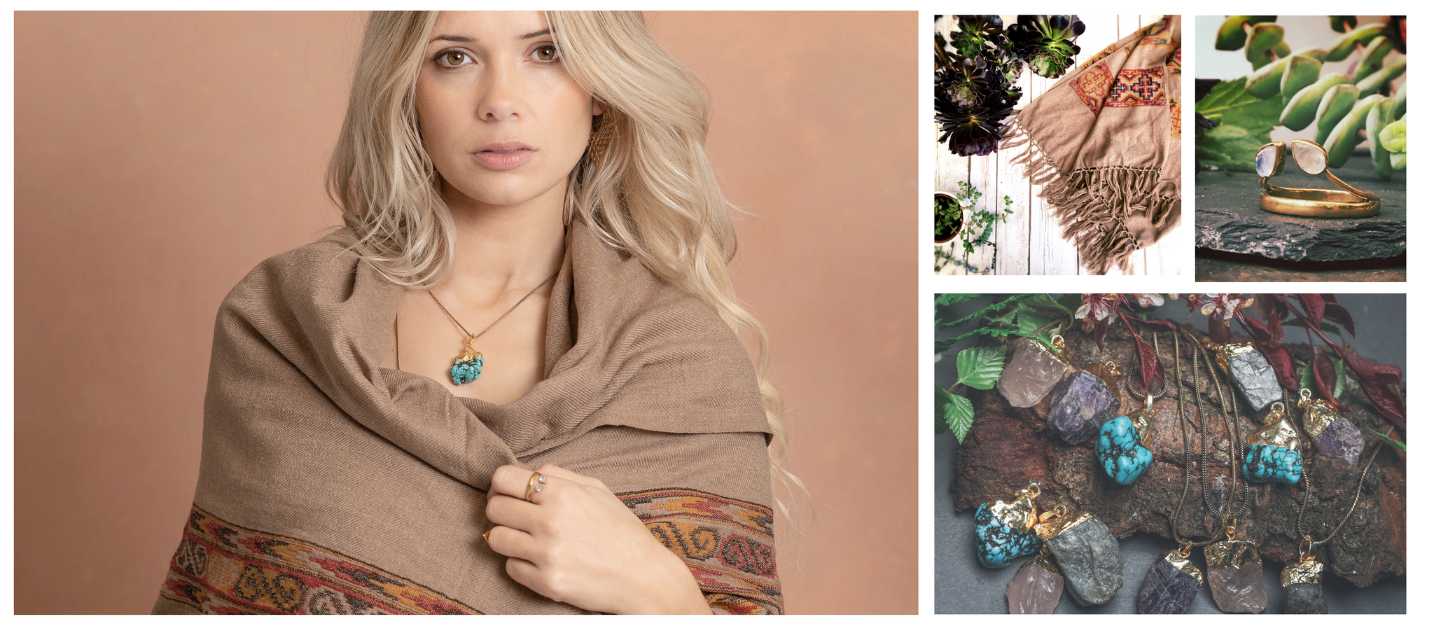 boho shawl, alpaca shawl, warm boho autumn fashion, chunky gemstone jewellery, chucky rock necklace, festival fashion, festival style bristol, ethical brand uk