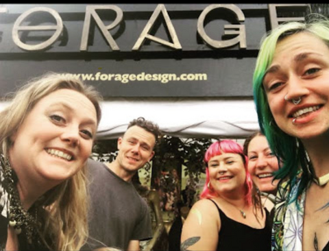 Forage at glastonbury festival, set up with our festival family selling our ethically sourced jewellery and boho clothing 