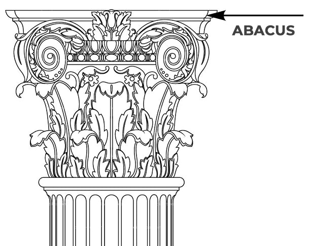 Column Capital Abacus Diagram/Drawing - Brockwell Incorporated - ColumnsDirect.com