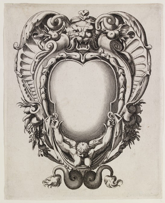 classical sketch of a cartouche for brockwell incorporated's illustrated architectural terms glossary