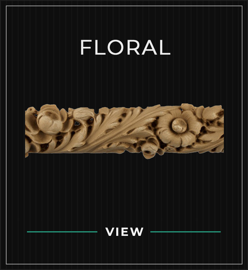 order floral pattern compo resin molding great for interior wood cabinetry