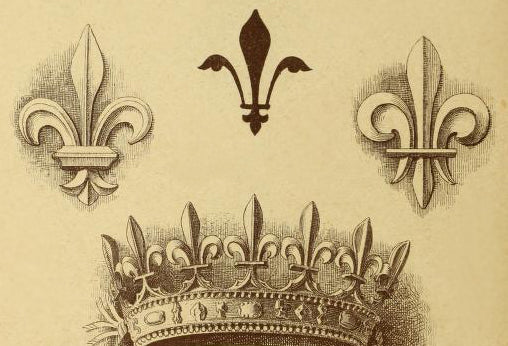 Fleur de Lis Applique Sketch - Illustrated Glossary of Classical Architectural Terms from Brockwell Incorporated