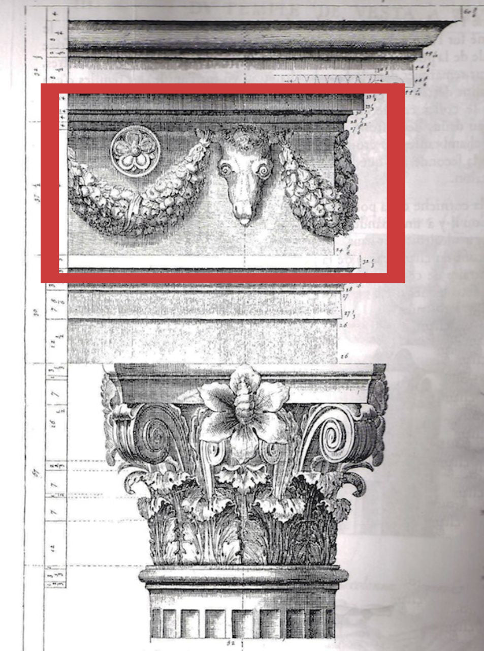 illustrated sketch of the frieze in classical architecture for brockwell incorporated's illustrated glossary