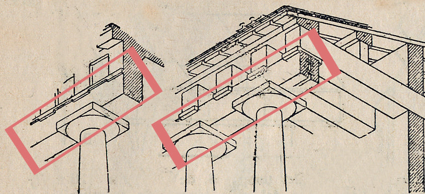 illustrated drawing of a lintel for brockwell incorporated's glossary of architectural terms