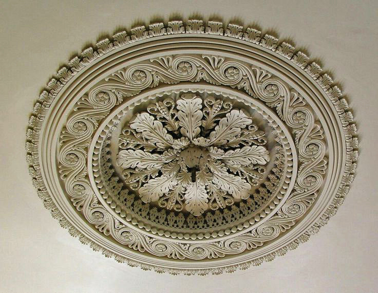 ceiling medallion with acanthus detail for brockwell incorporated's illustrated glossary