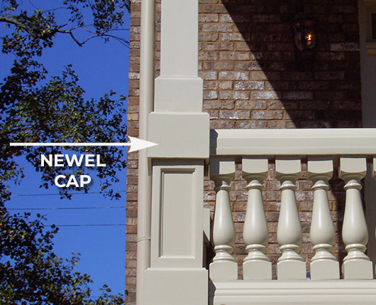 Newel Cap Example - Illustrated Architectural Terms Glossary by ColumnsDirect.com