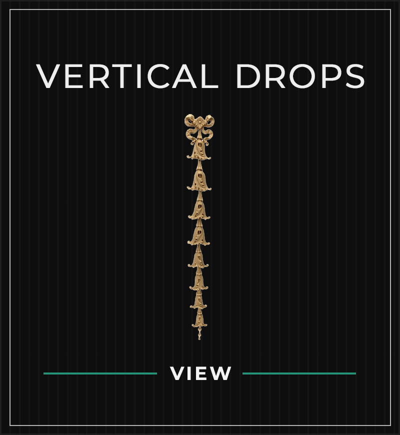vertical drop accents made from high quality compo resin material that is stain-grade