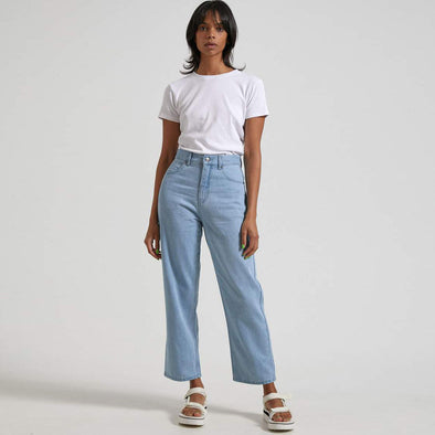 Afends Womens Bella - Denim Baggy Jeans - Faded Candy