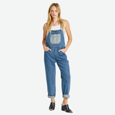 Afends Womens Louis - Organic Denim Baggy Overalls - Washed Black - Afends  US.