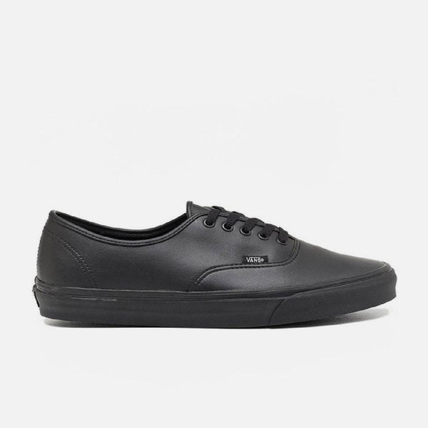 vans authentic black mono leather