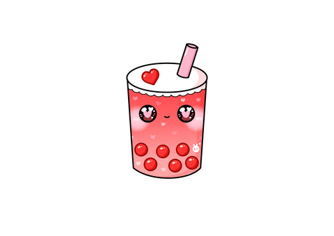 Strawberry Boba Tea Slime