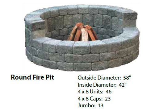 Buy Circular High Back Fire Pit Kit Mutual Materials