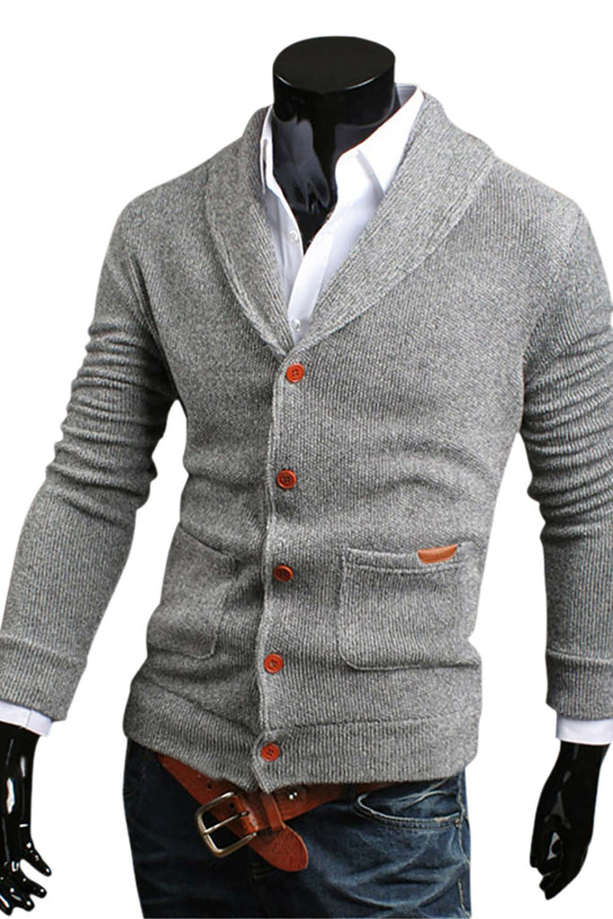 mens shawl collar sweater