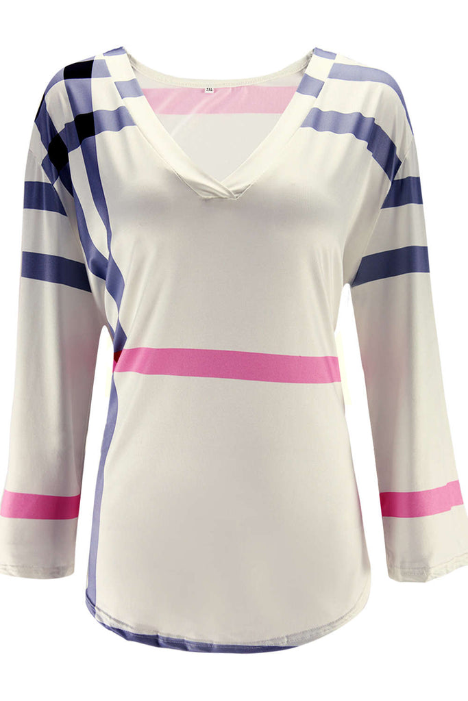 Iyasson Women S Plaid Print Hemden 3 4 Armel Bluse T Shirt Oberteile T