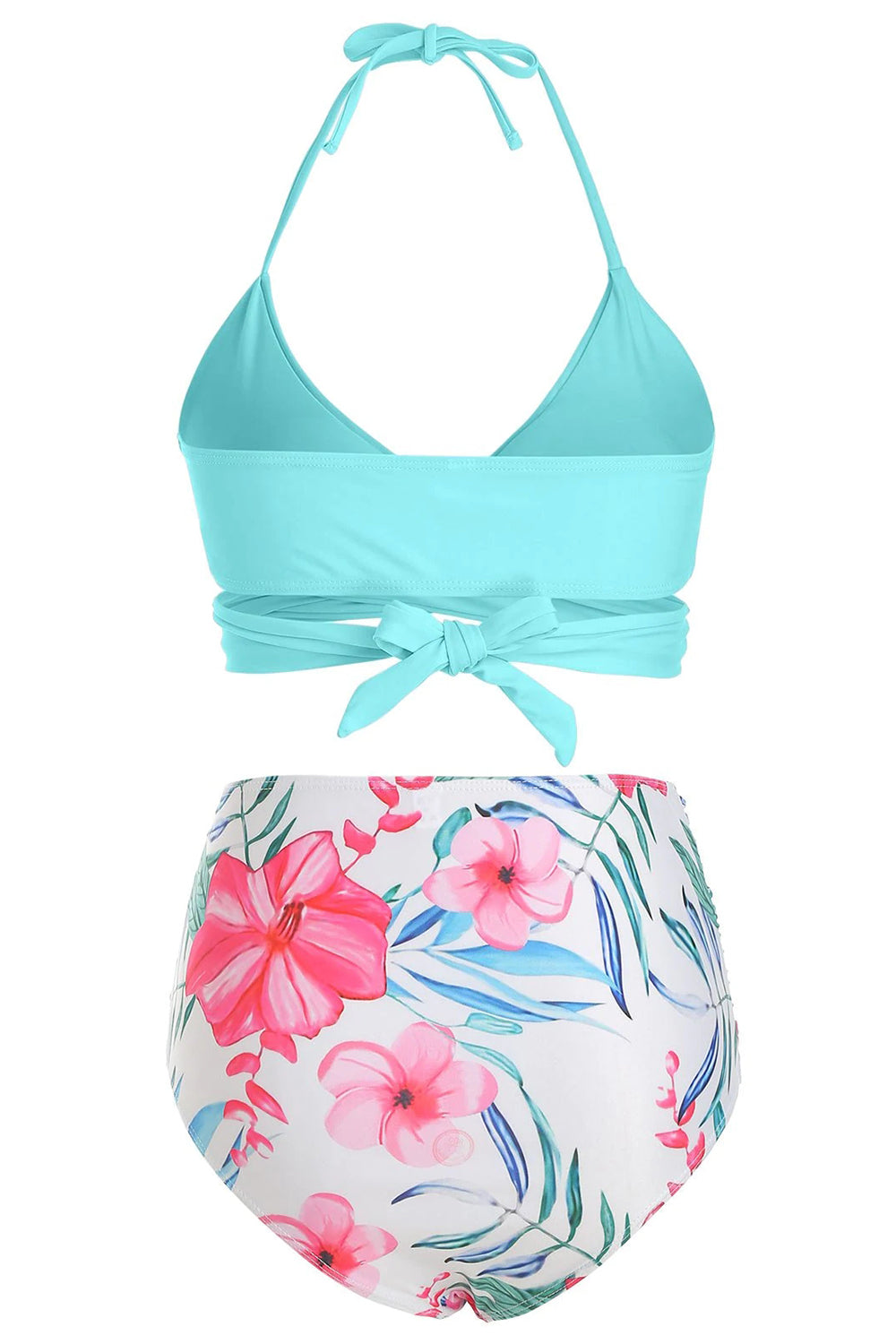 Floral Print Halter Wrap Bikini Swimsuit – Iyasson
